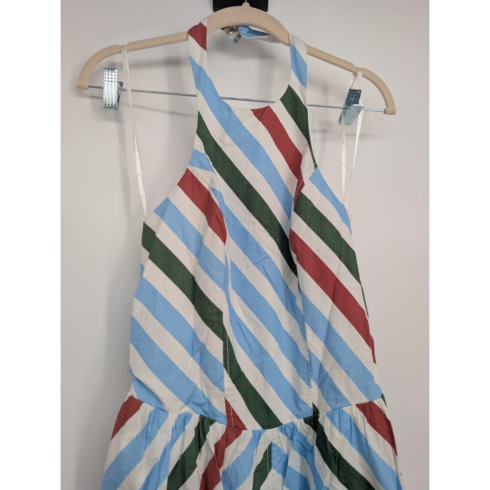NWT Anthropologie Maeve Halter Striped Midi Sundress Size S Open Back #8F463 - Picture 5 of 12